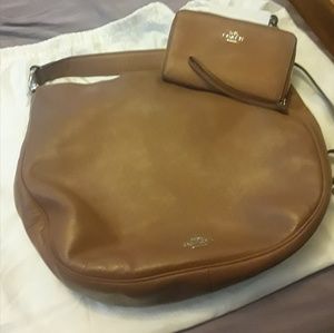 leather coach purse and wallet